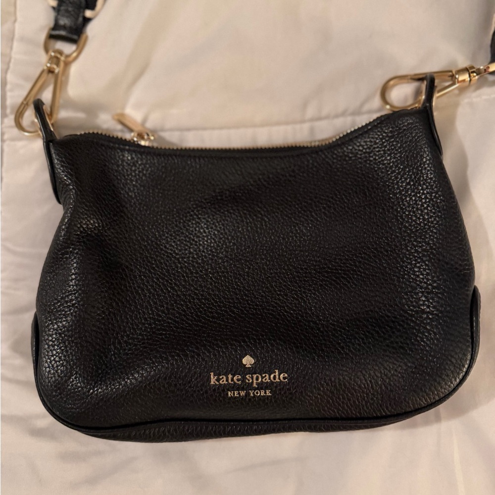Kate Spade Black Crossbody with Logo Strap - Picture 2 of 5